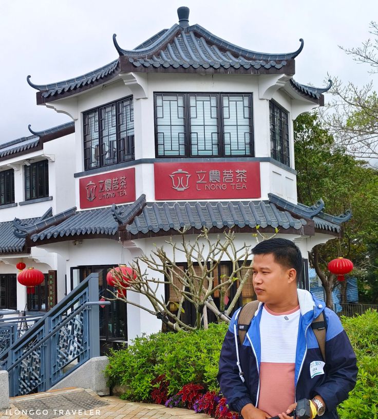Traditional Chinese-style architecture at Ngong Ping Village on Lantau Island, Hong Kong