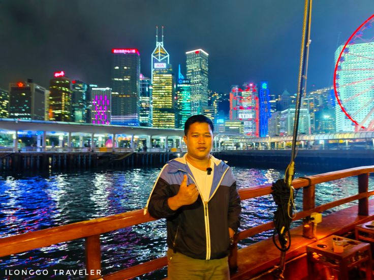 Harbour Cruise during Symphony of Lights show in Victoria Harbour, Hong Kong