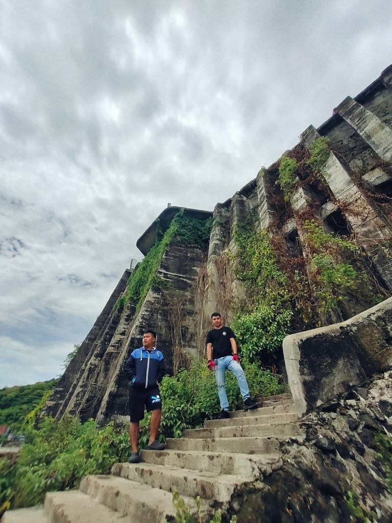 Stone stairways and arches inside the Ruins of Alcatraz in Capiz, Philippines