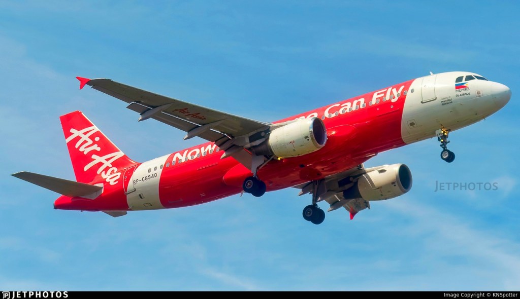 AirAsia Airbus A320 flying the Cebu to Iloilo route, launching November 15, 2025
