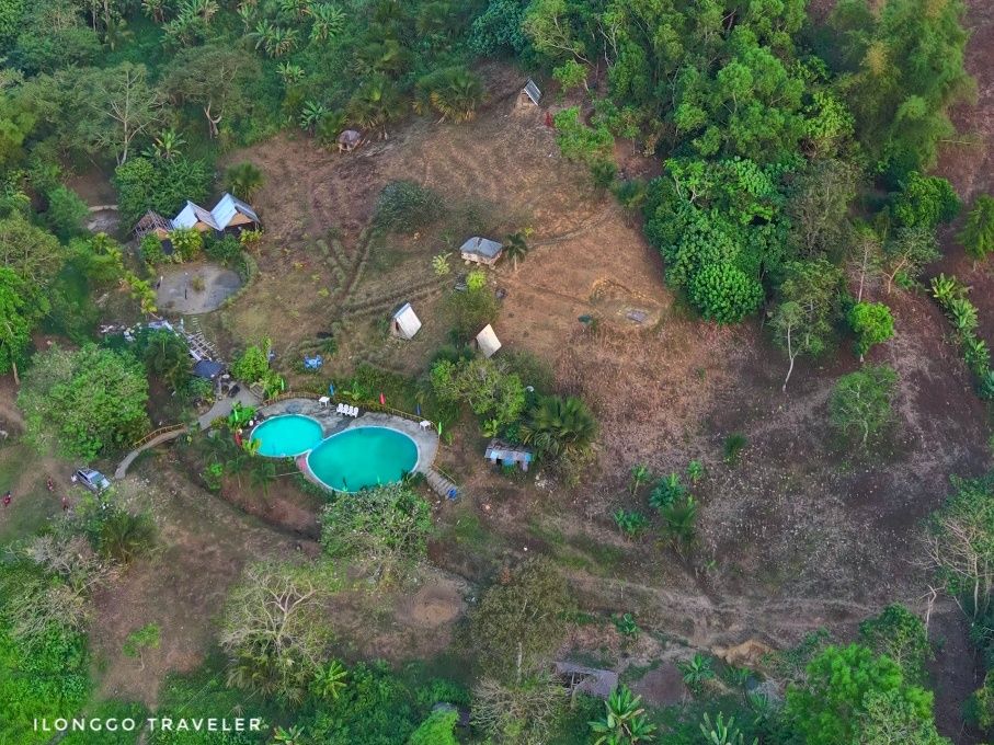Aerial view of Alawihaw Eco Farm Aerial view of Alawihaw Eco Farm in San Rafael Iloilo showing hills and landscape
